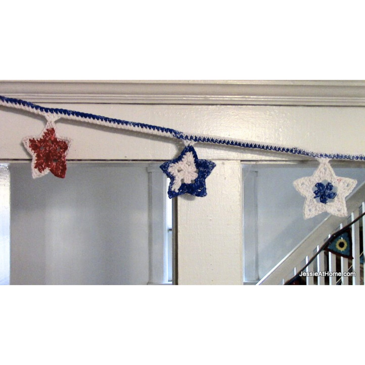 Stars and Stripes Bunting Crochet Pattern by Jessie At Home