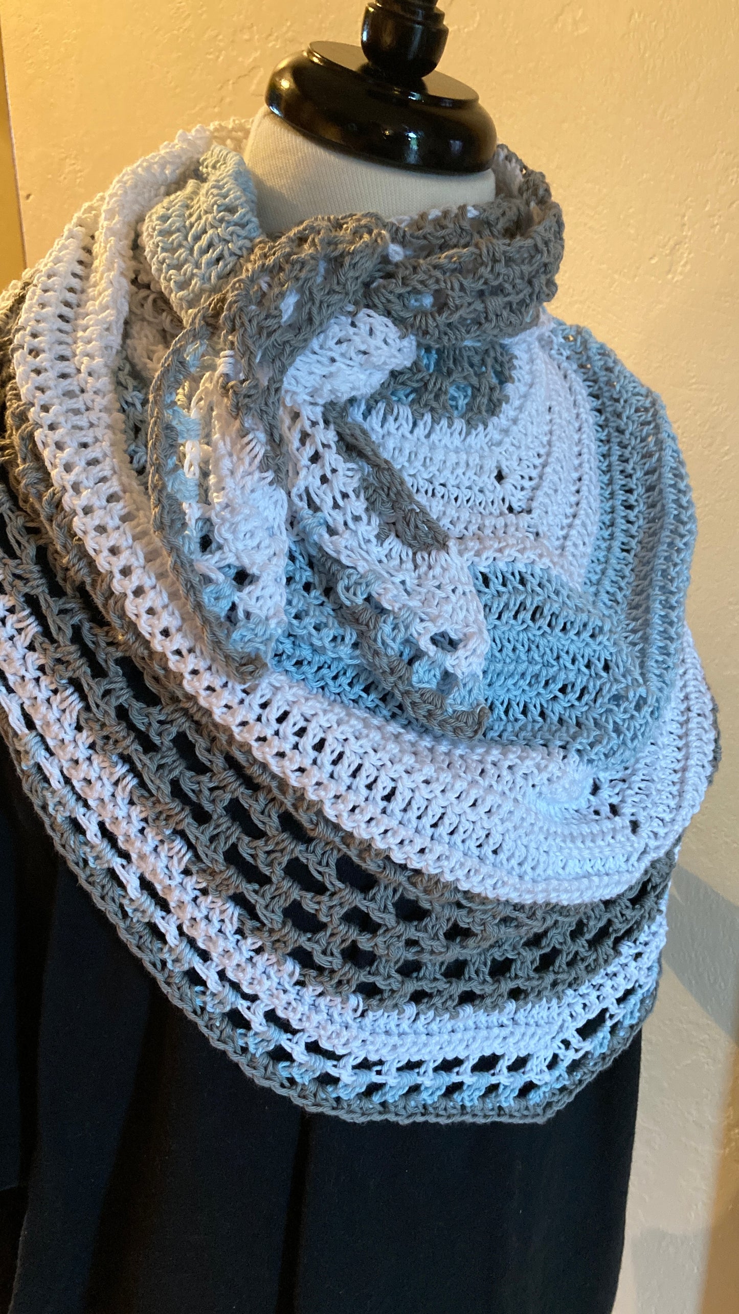 Beautiful Day Triangular Shawl Crochet Pattern by Victoria Pietz