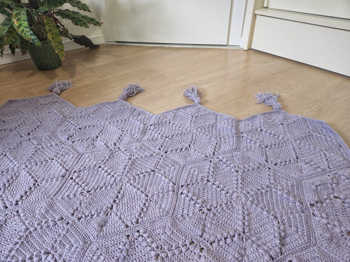 Diamonds Hexagon Blanket Crochet Pattern by Agat Rottman