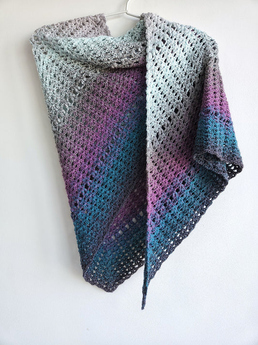 Iris Triangle Shawl Crochet Pattern by Agat Rottman