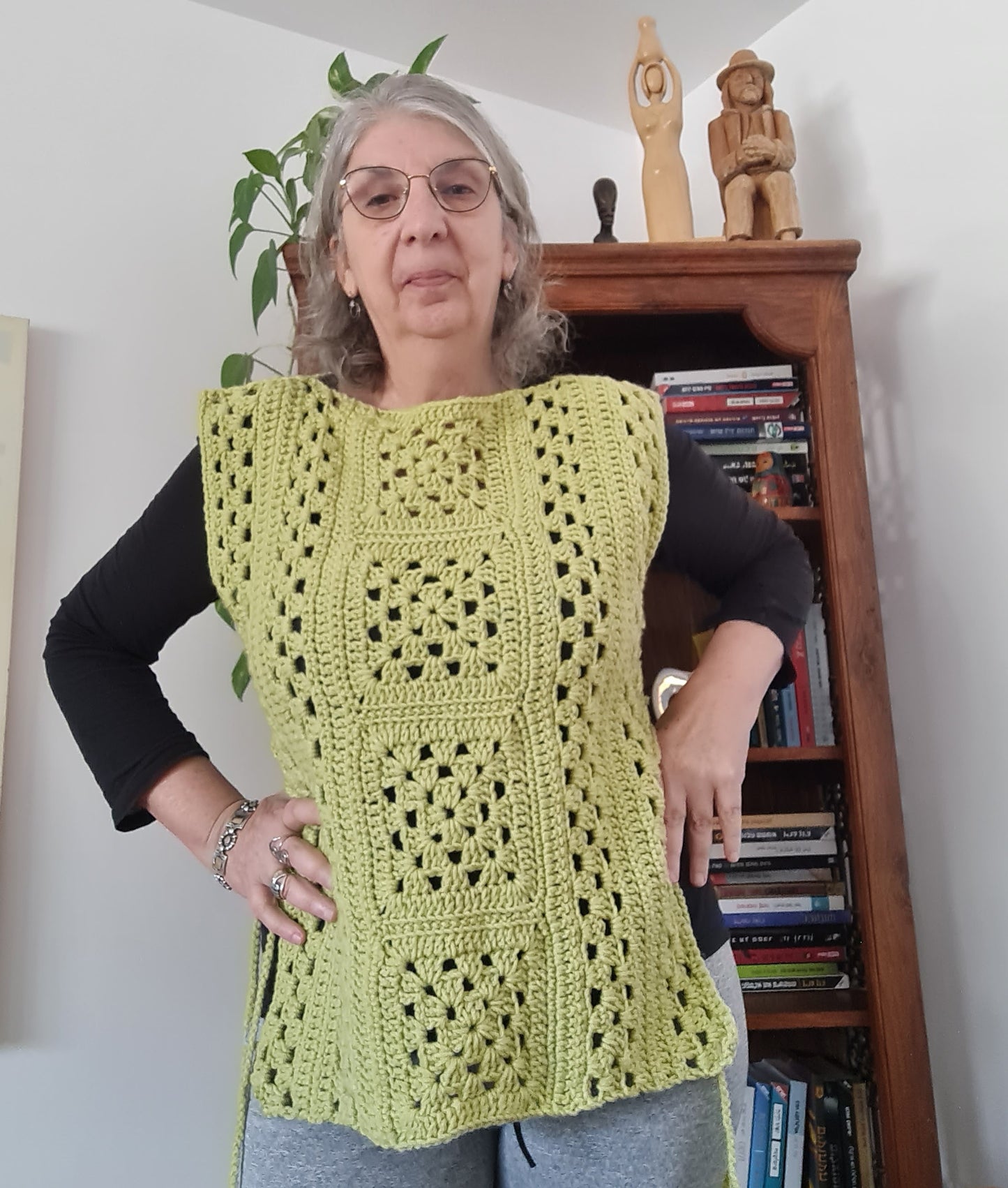 Granny Chic Vest Crochet Pattern by Sandra Regev