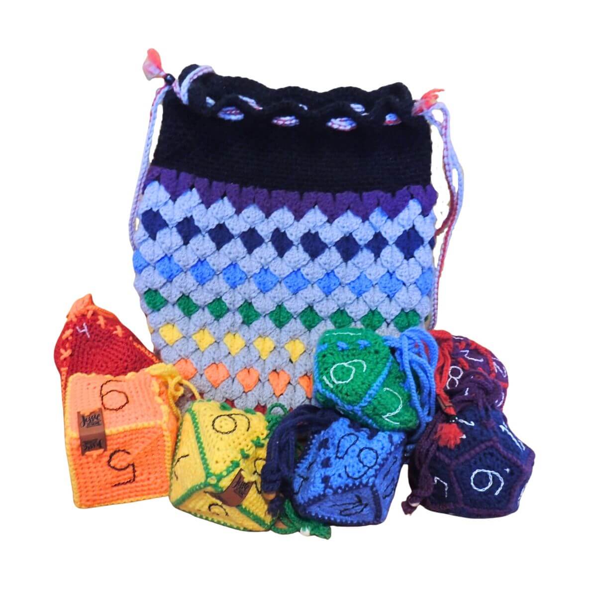 Bag of Holding: RPG Dice-Shaped Bags Crochet Pattern Set By Jessie At Home
