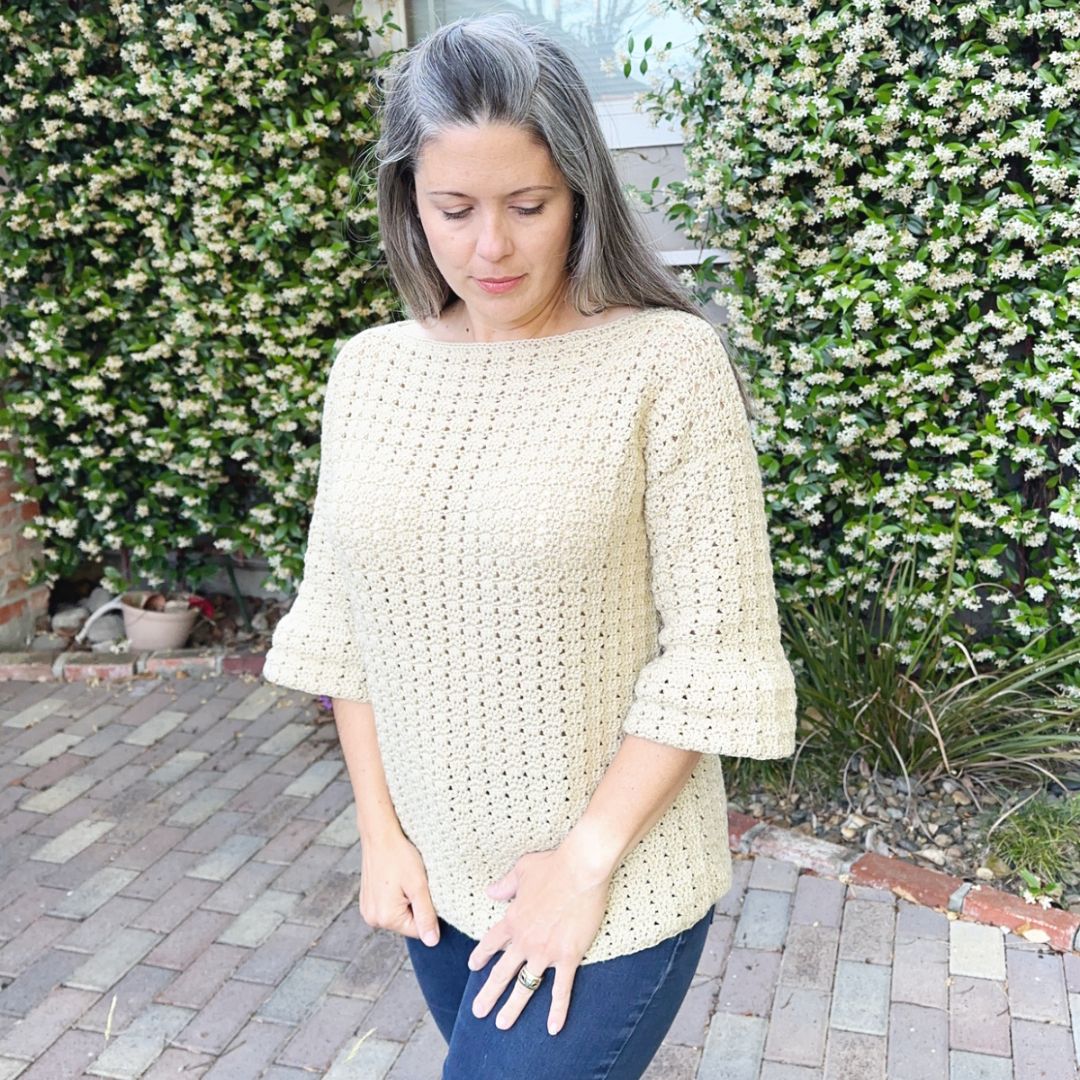 Belinda Top Crochet Pattern by Crystal Marin