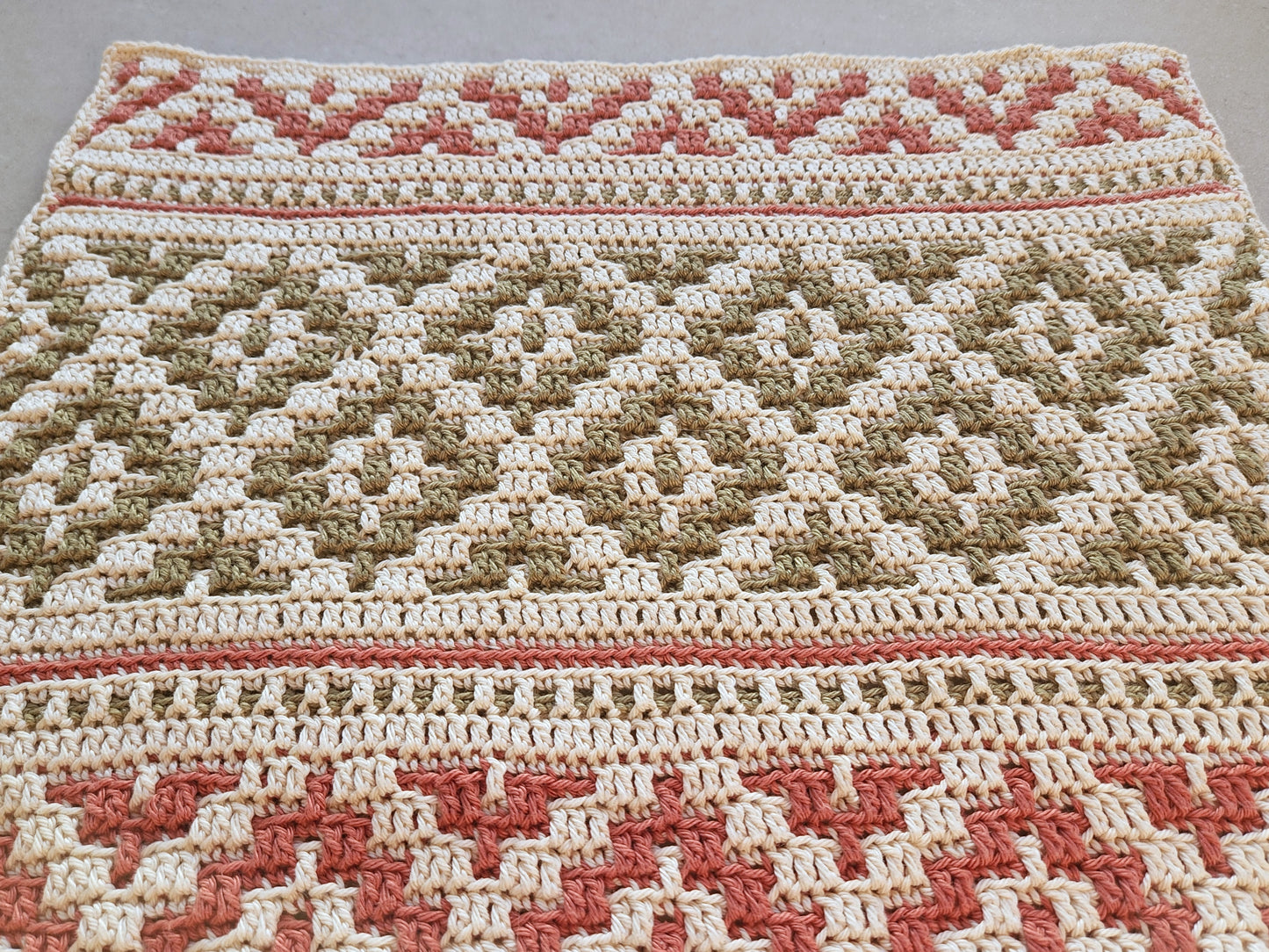 Bohemian Mosaic Placemat Crochet Pattern by Agat Rottman