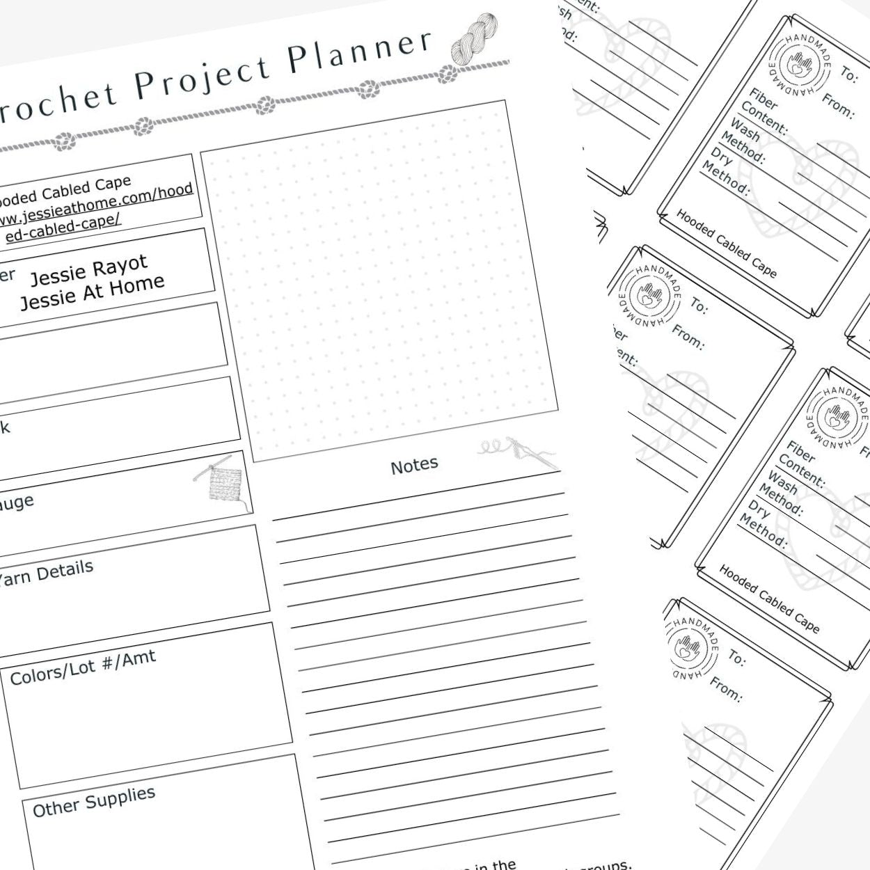 Hooded Cabled Cape Crochet Pattern by Jessie At Home