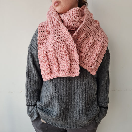 Chains of Love Blanket Scarf Crochet Pattern by Sandra Stitches