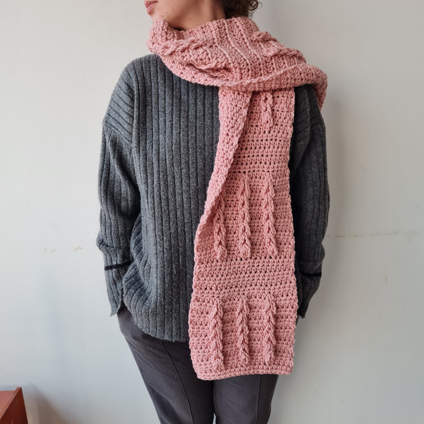Chains of Love Blanket Scarf Crochet Pattern by Sandra Stitches