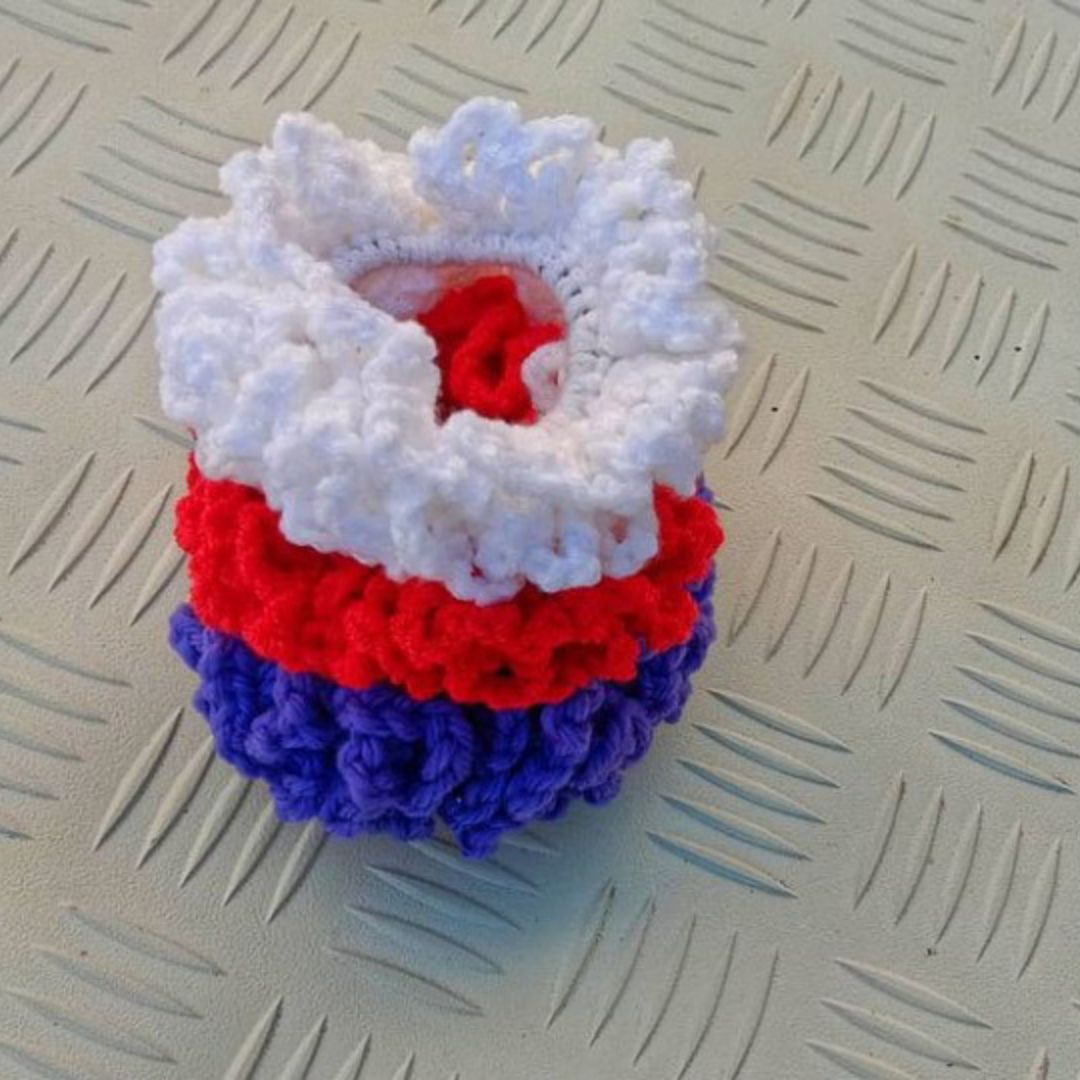 Crochet Hair Scrunchies Crochet Pattern by Helena Mathias