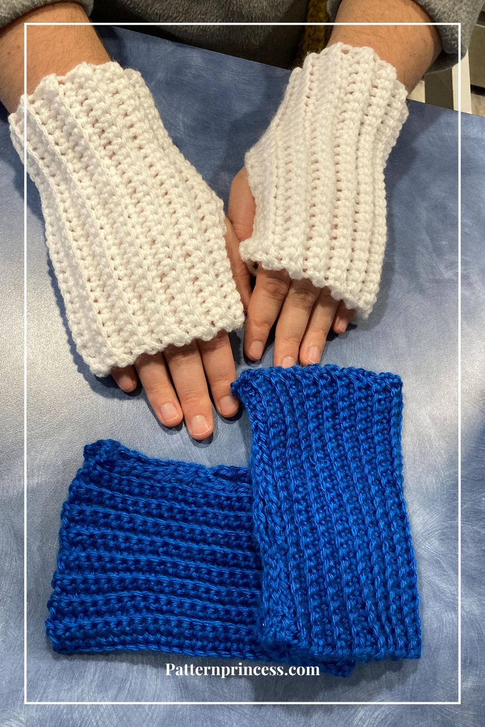 Quick and Easy Beginner Fingerless Gloves Crochet Pattern by Victoria Pietz