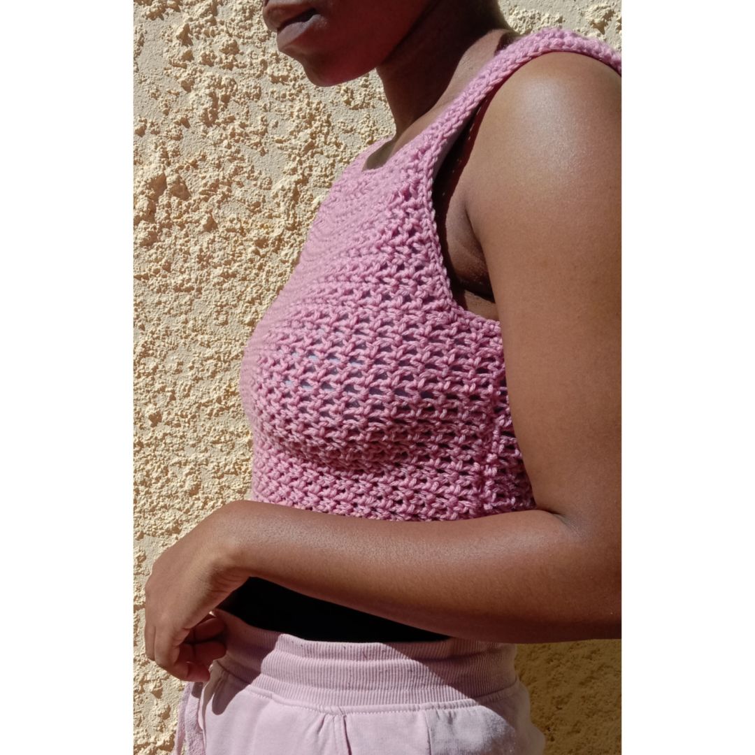 Herringbone Tank Top Crochet Pattern by Helena Mathias