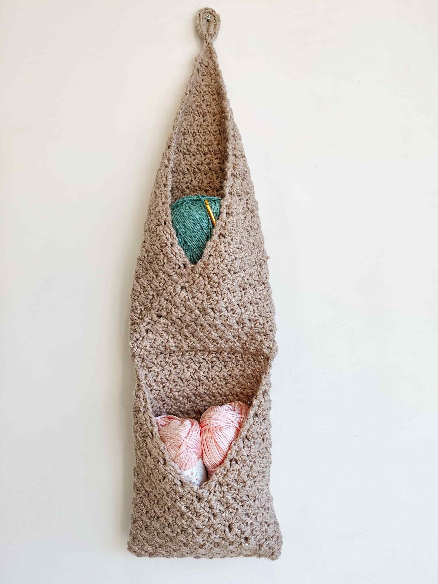 Suzette Double Hanging Basket Crochet Pattern by Agat Rottman