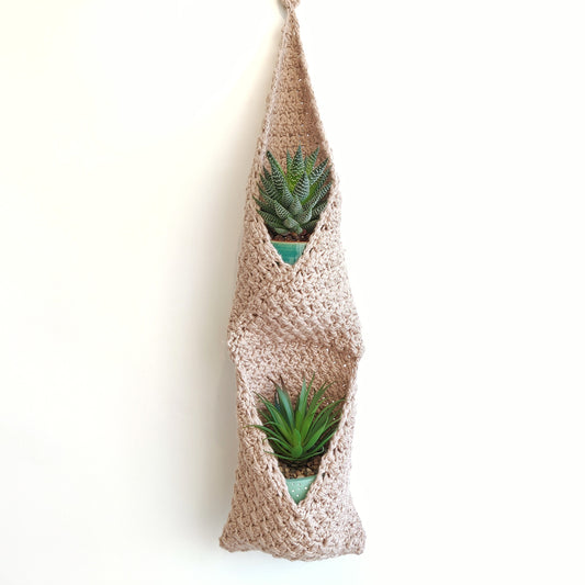 Suzette Double Hanging Basket Crochet Pattern by Agat Rottman