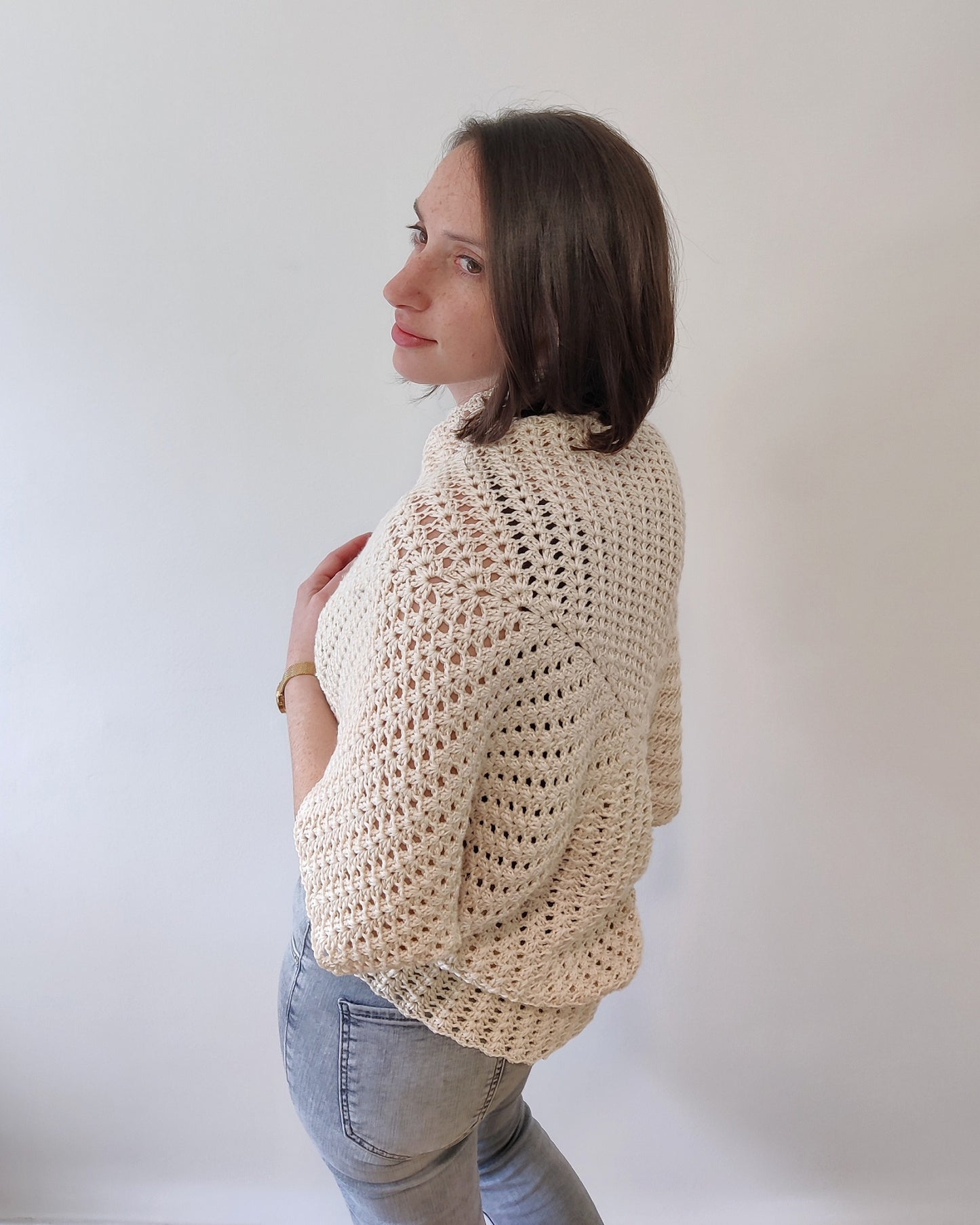 Iris Cocoon Shrug Crochet Pattern by Agat Rottman