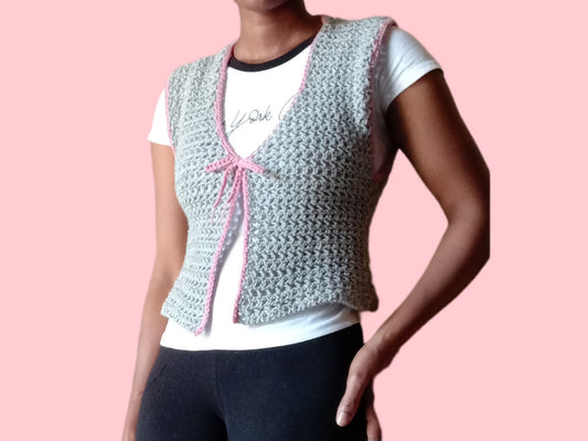 Crochet Front Tie Top Pattern by Helencraftcrochet