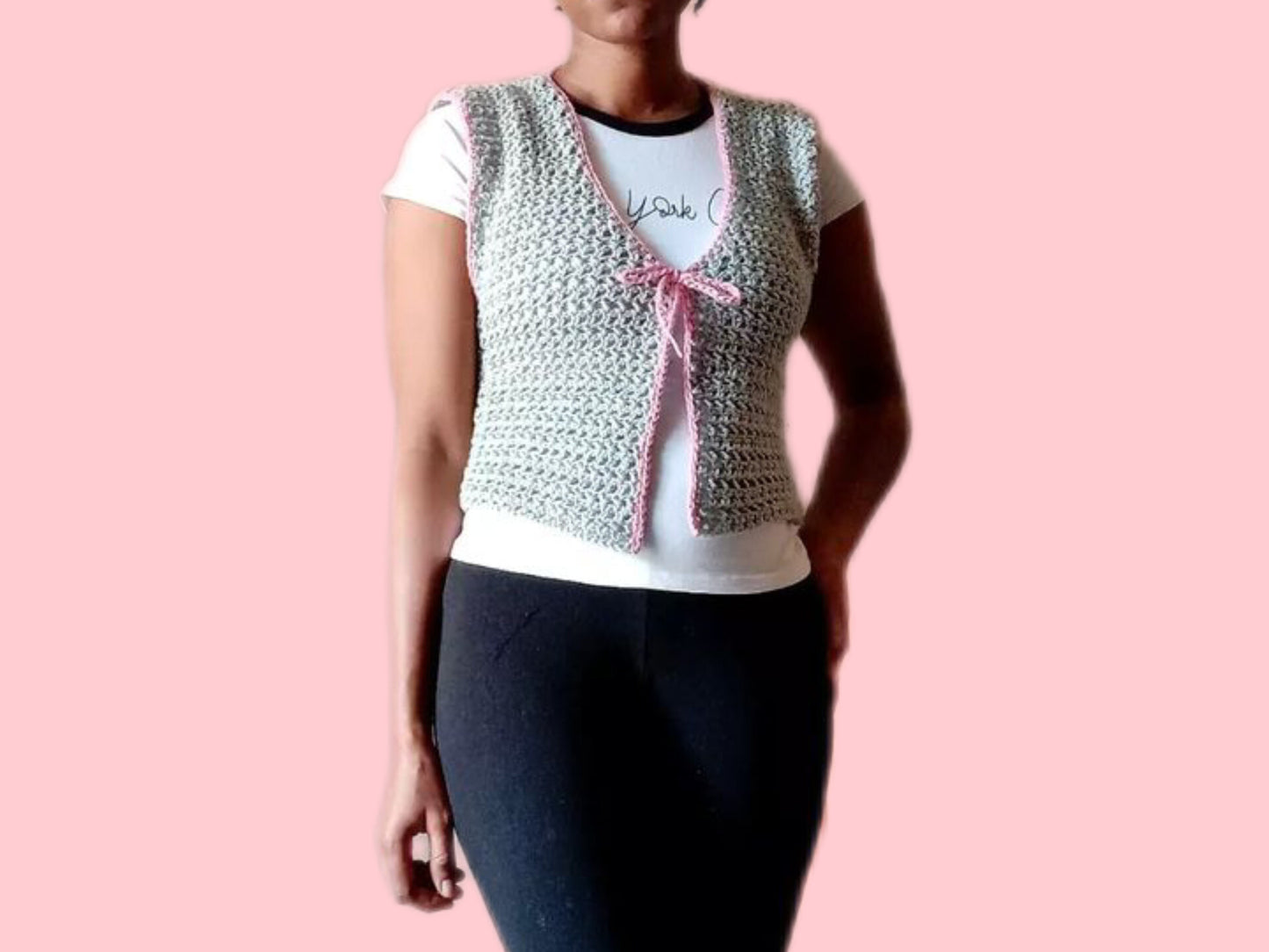 Crochet Front Tie Top Pattern by Helencraftcrochet