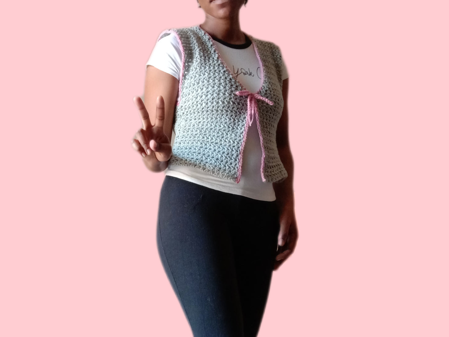 Crochet Front Tie Top Pattern by Helencraftcrochet