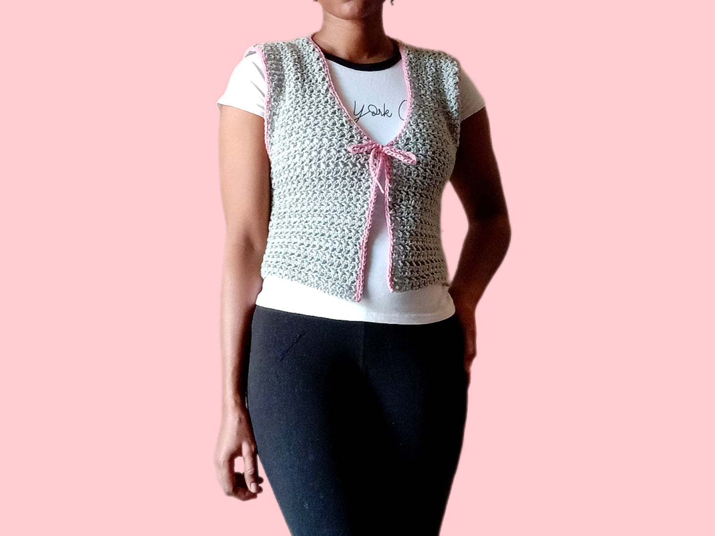 Crochet Front Tie Top Pattern by Helencraftcrochet