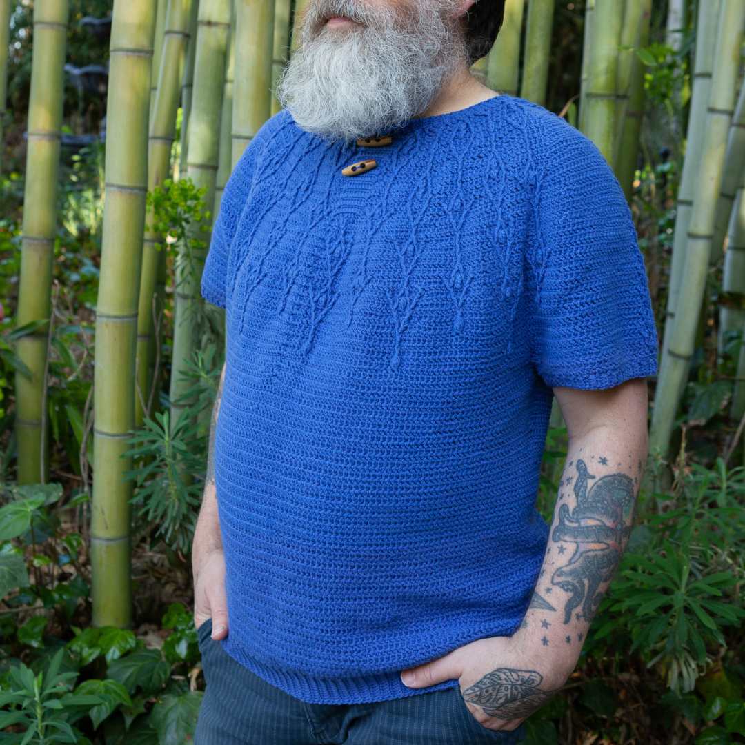 Lavender Chamomile Tee Crochet Pattern by Kelly Baum-Sehon