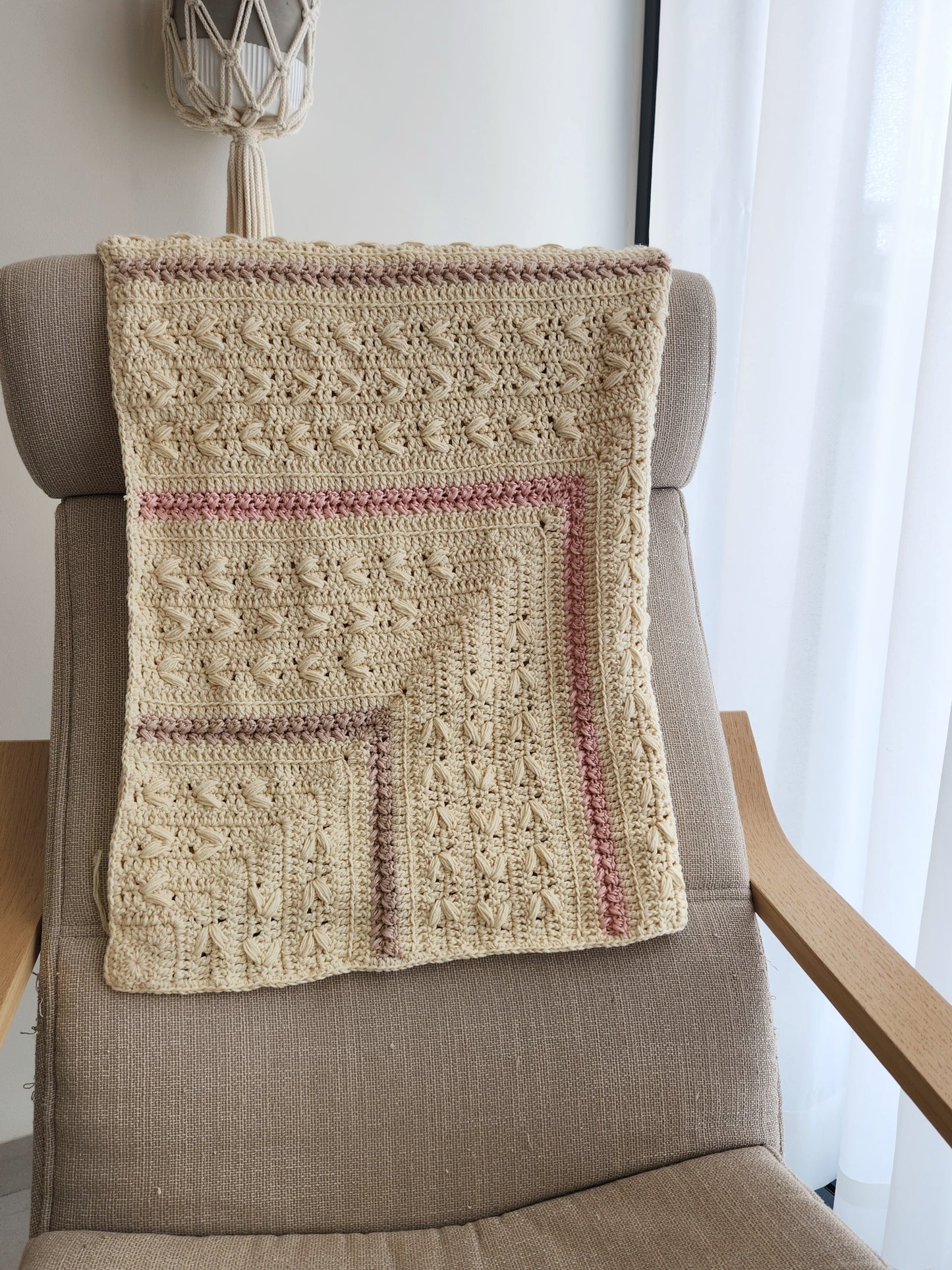 Mitered Butterflies Baby Blanket by Agat Rottman