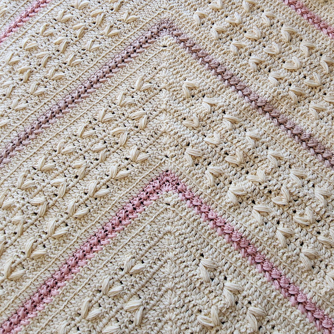 Mitered Butterflies Baby Blanket by Agat Rottman