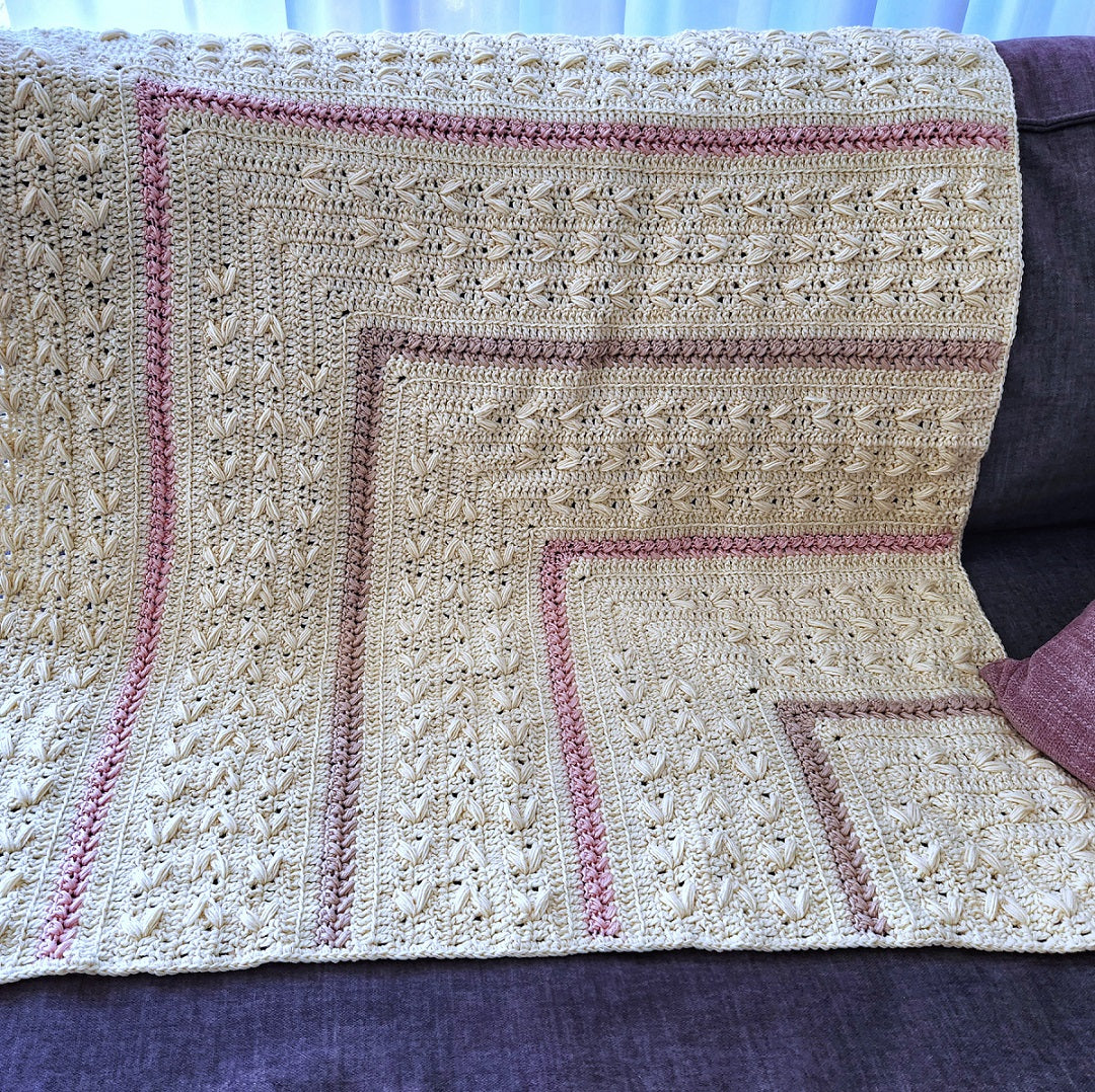 Mitered Butterflies Baby Blanket by Agat Rottman
