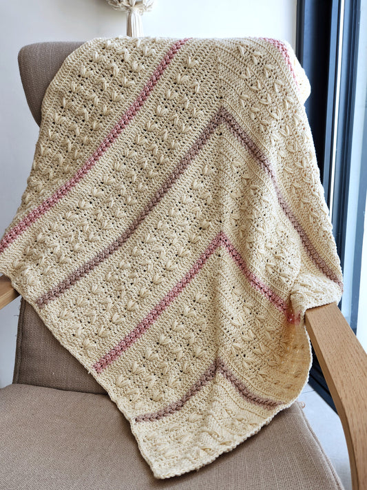 Mitered Butterflies Baby Blanket by Agat Rottman