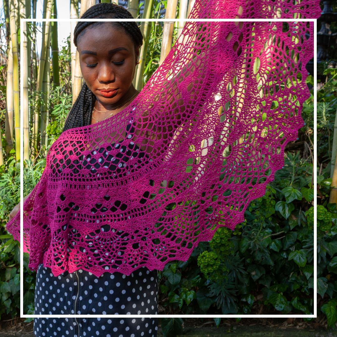 Pearlescence Shawl Crochet Pattern by Edith Martin Smith