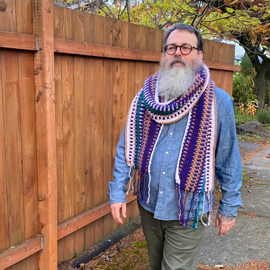 Pebbly Hues Temperature Scarf Crochet Pattern by Rashami Sarode