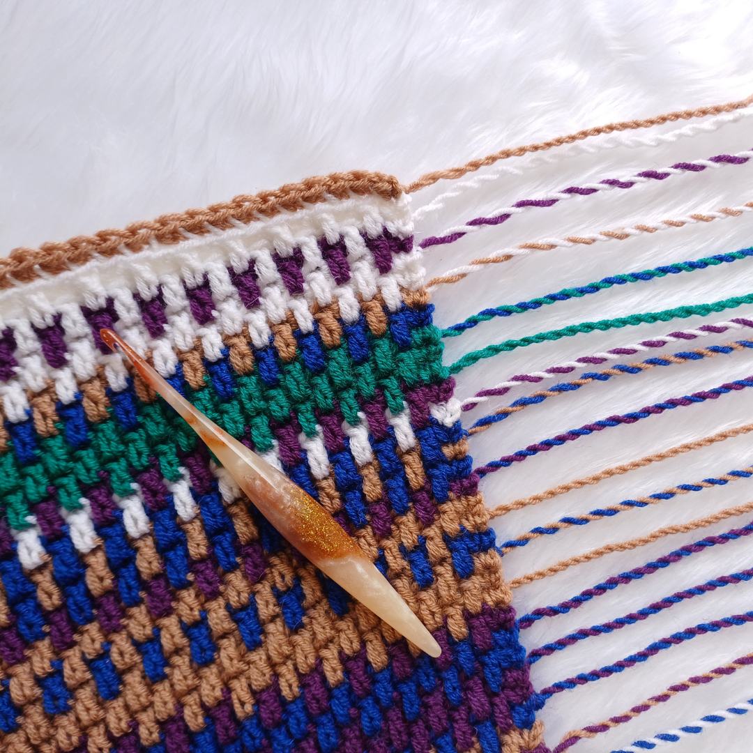 Pebbly Hues Temperature Scarf Crochet Pattern by Rashami Sarode