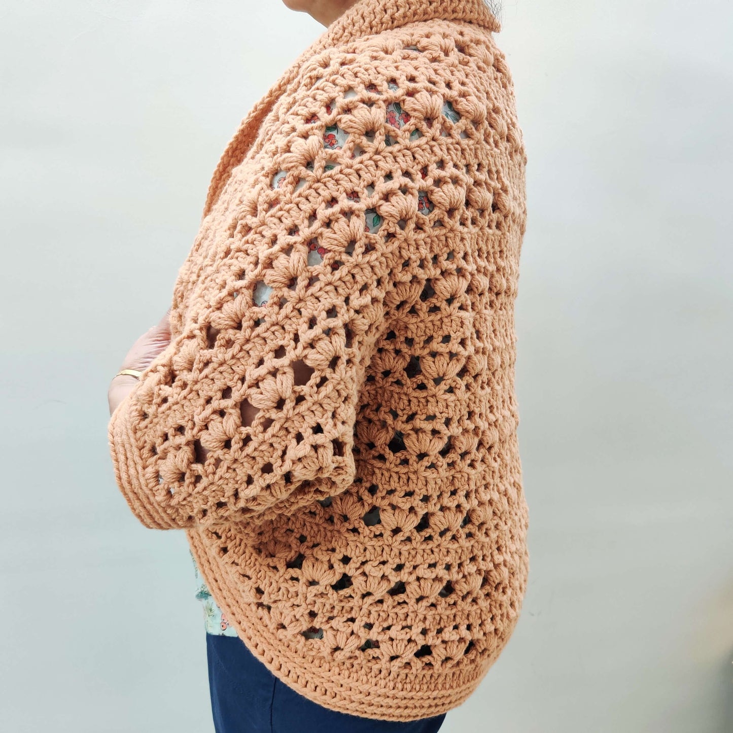 Pumpkin Pie Cocoon Shrug Crochet Pattern by Lets All Crochet
