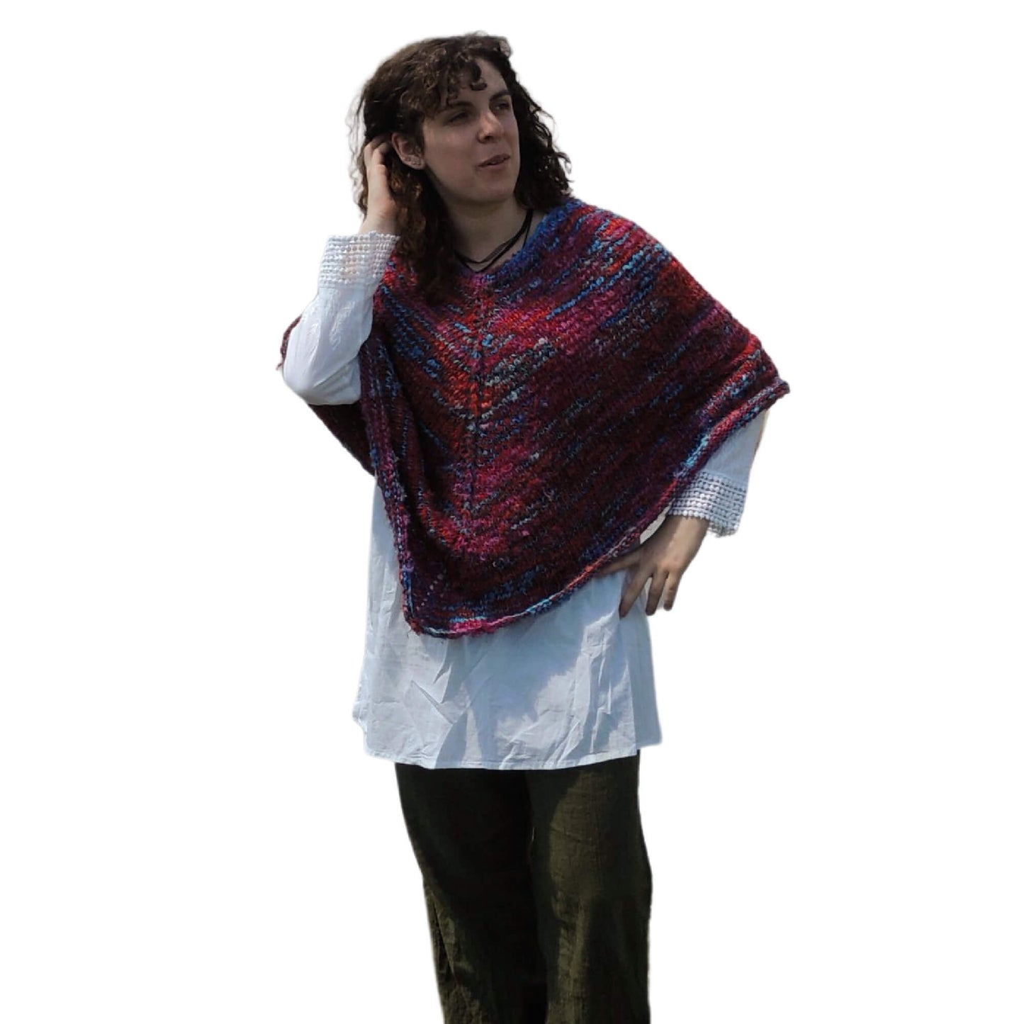 Scarlet Poncho Knit Pattern by Jessie At Home