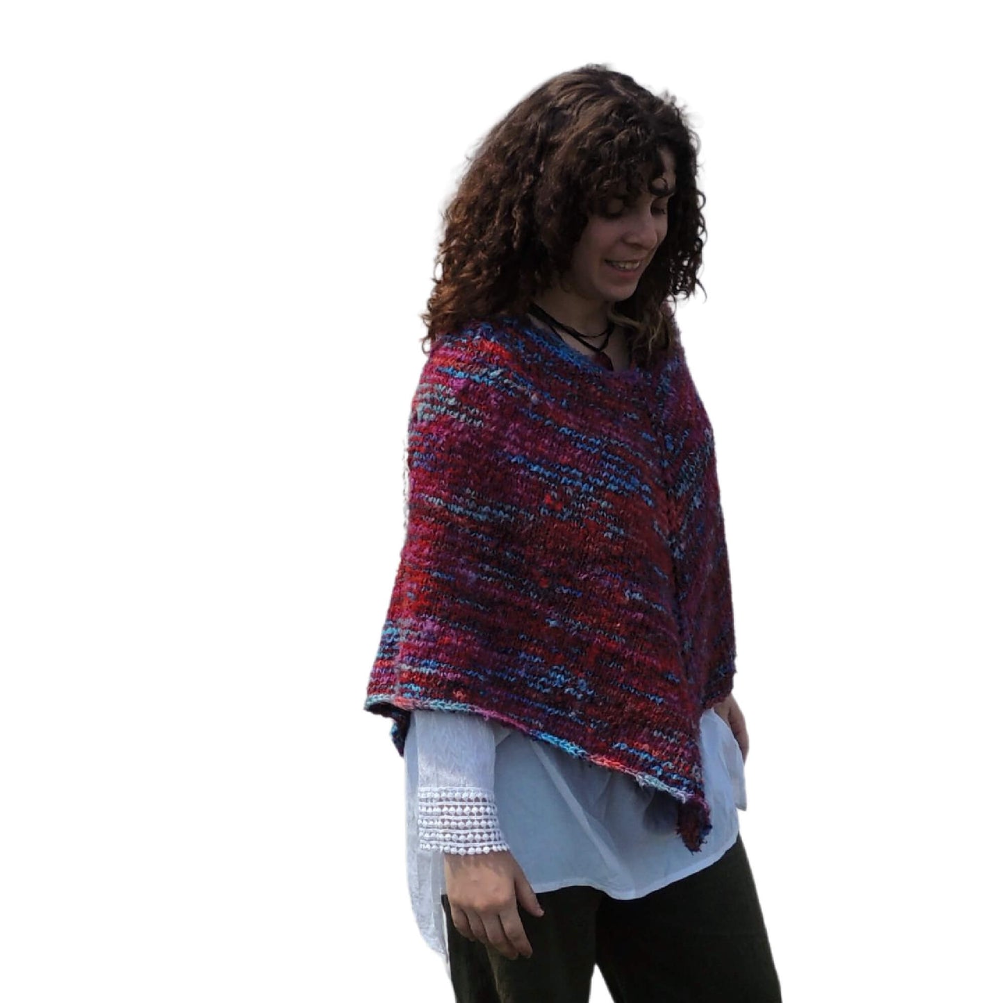 Scarlet Poncho Knit Pattern by Jessie At Home