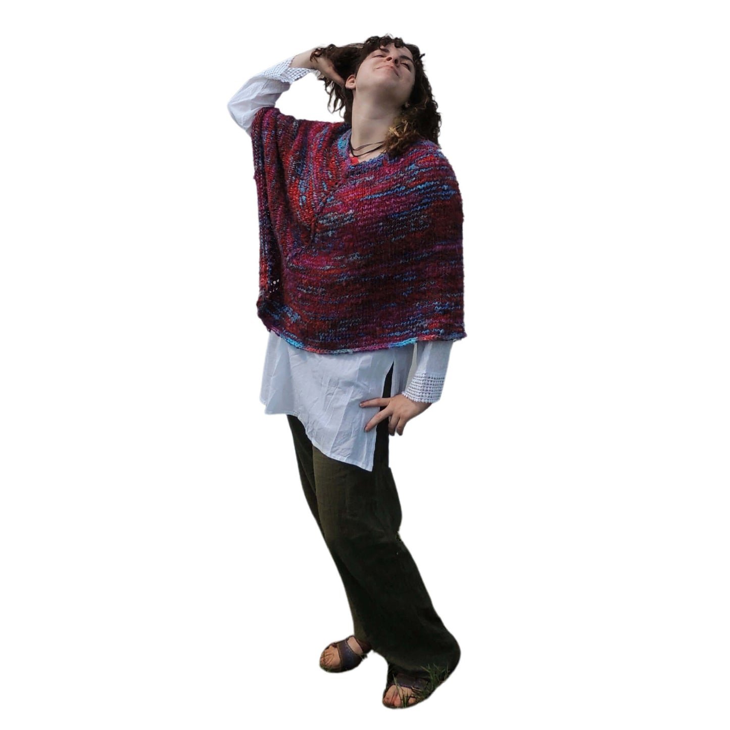 Scarlet Poncho Knit Pattern by Jessie At Home