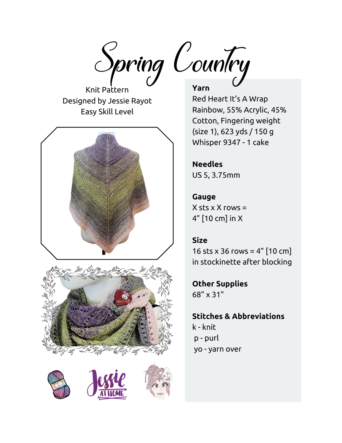 Spring Country Knit Pattern by Jessie At Home