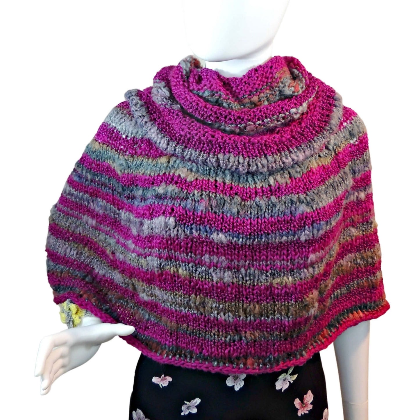 Magical Hooded Poncho Knit Pattern by Jessie At Home