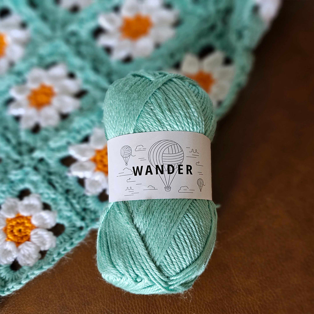 Daisy Squares Throw Crochet Pattern PDF by Andee Graves