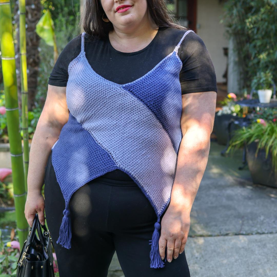 Twisted Tunisian Top Crochet Pattern PDF by Joanne Fowler