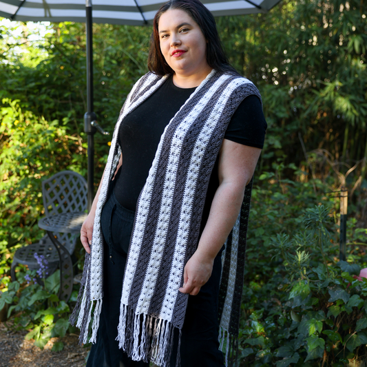 Star Crossed Double Wrap Crochet Pattern by Ila Quinn Trakel