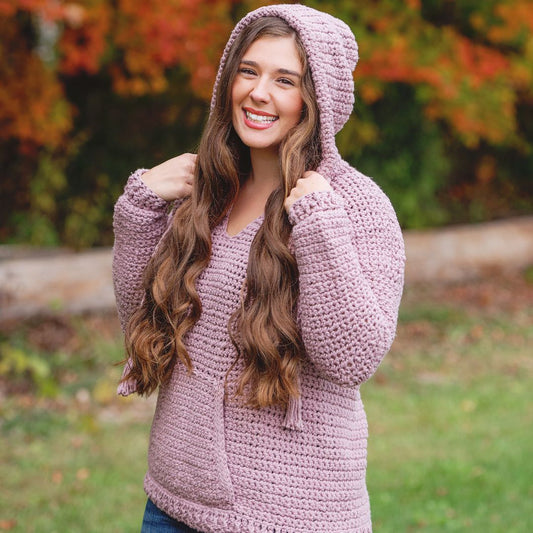 Bonfire Snuggles Hoodie Crochet PDF Pattern by Jessica Herr