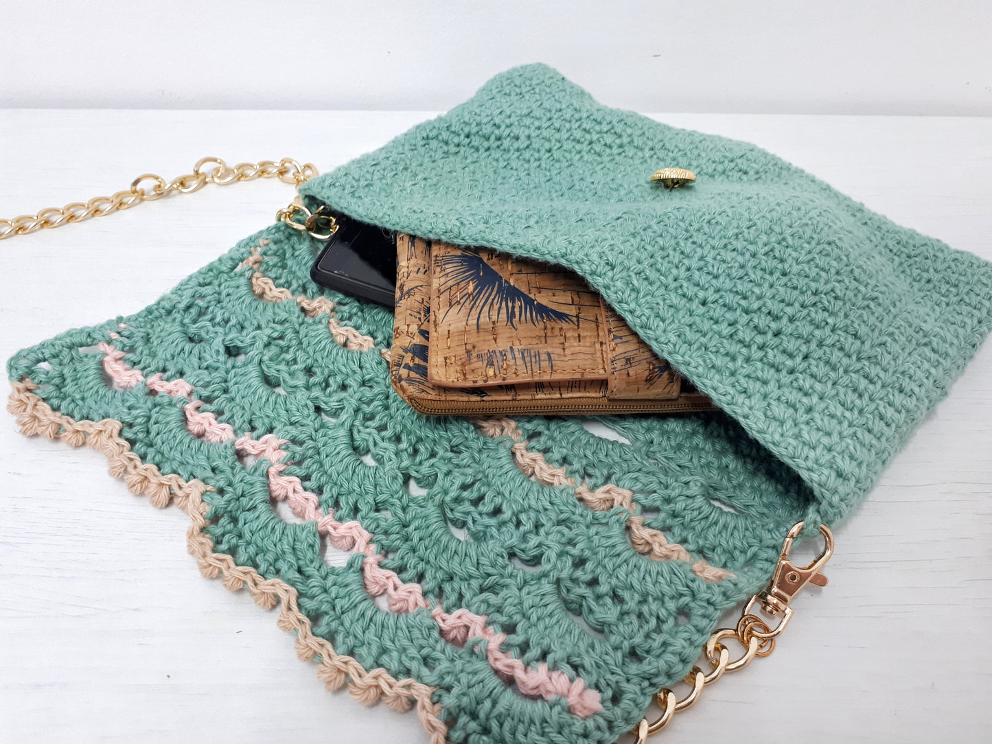 Pearls of the Sea Clutch Crochet Pattern By Agat Rottman