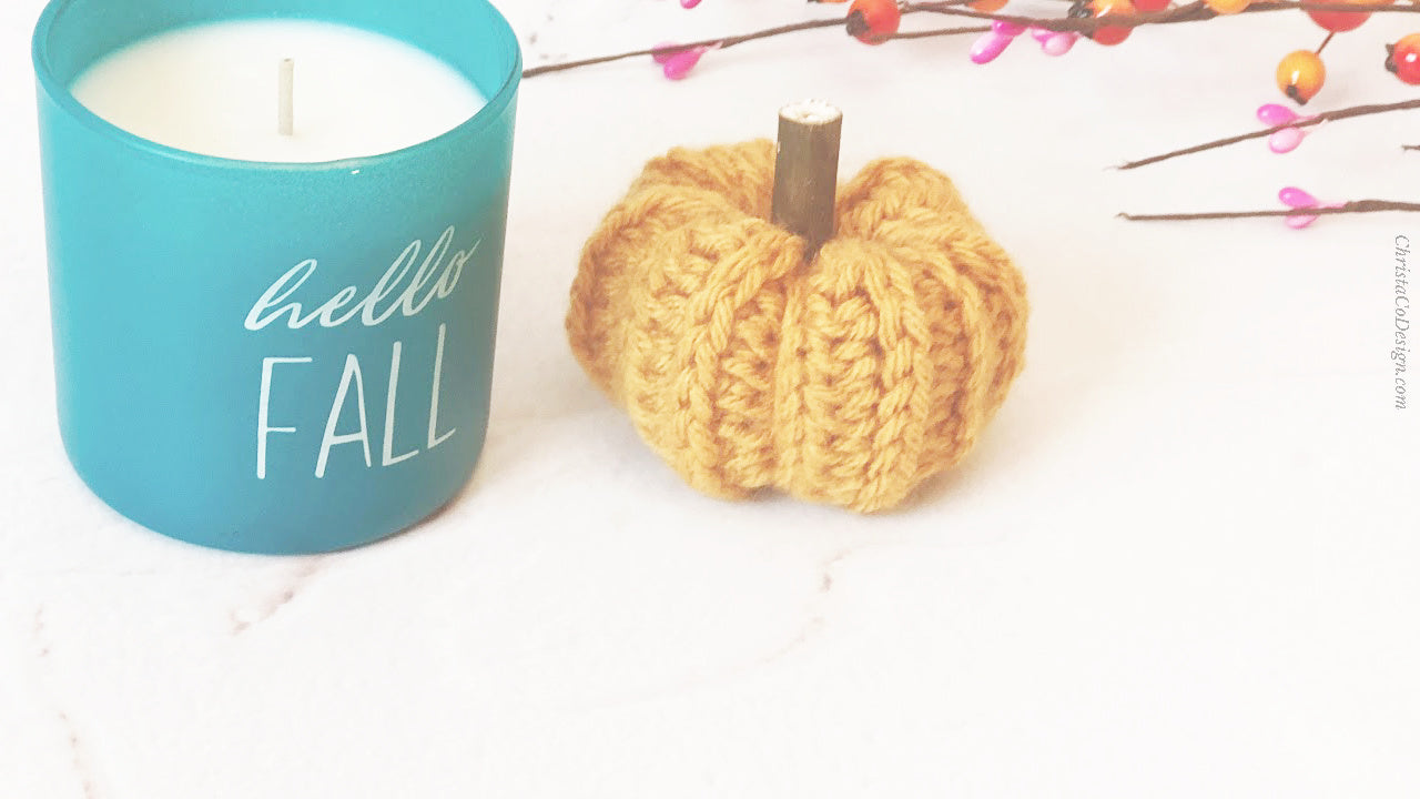 Ribbed Crochet Pumpkin Crochet Pattern by Crystal Marin