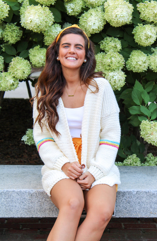 Happy Stripes Cardigan PDF Crochet Pattern by Jessica Herr