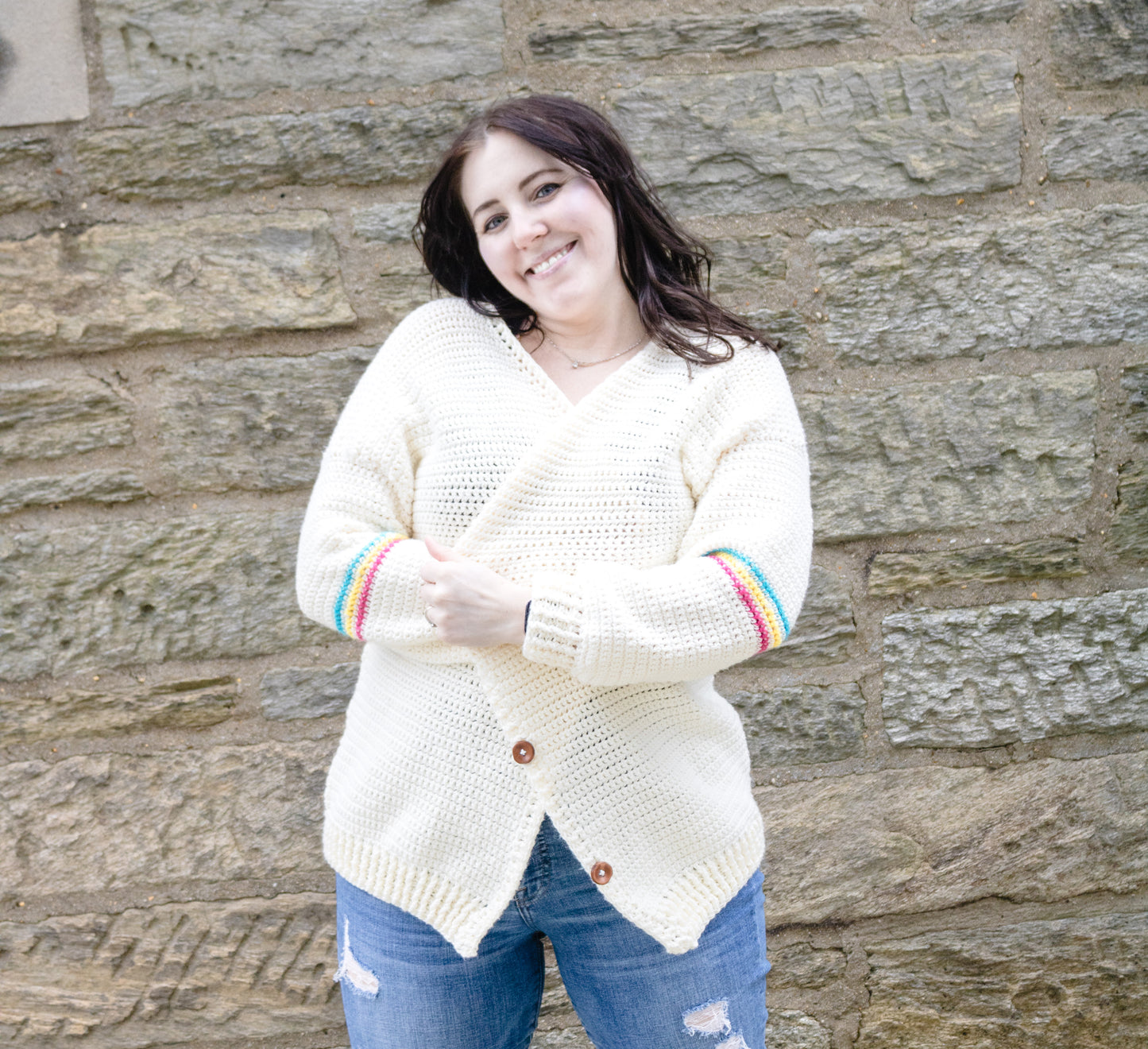 Happy Stripes Cardigan PDF Crochet Pattern by Jessica Herr