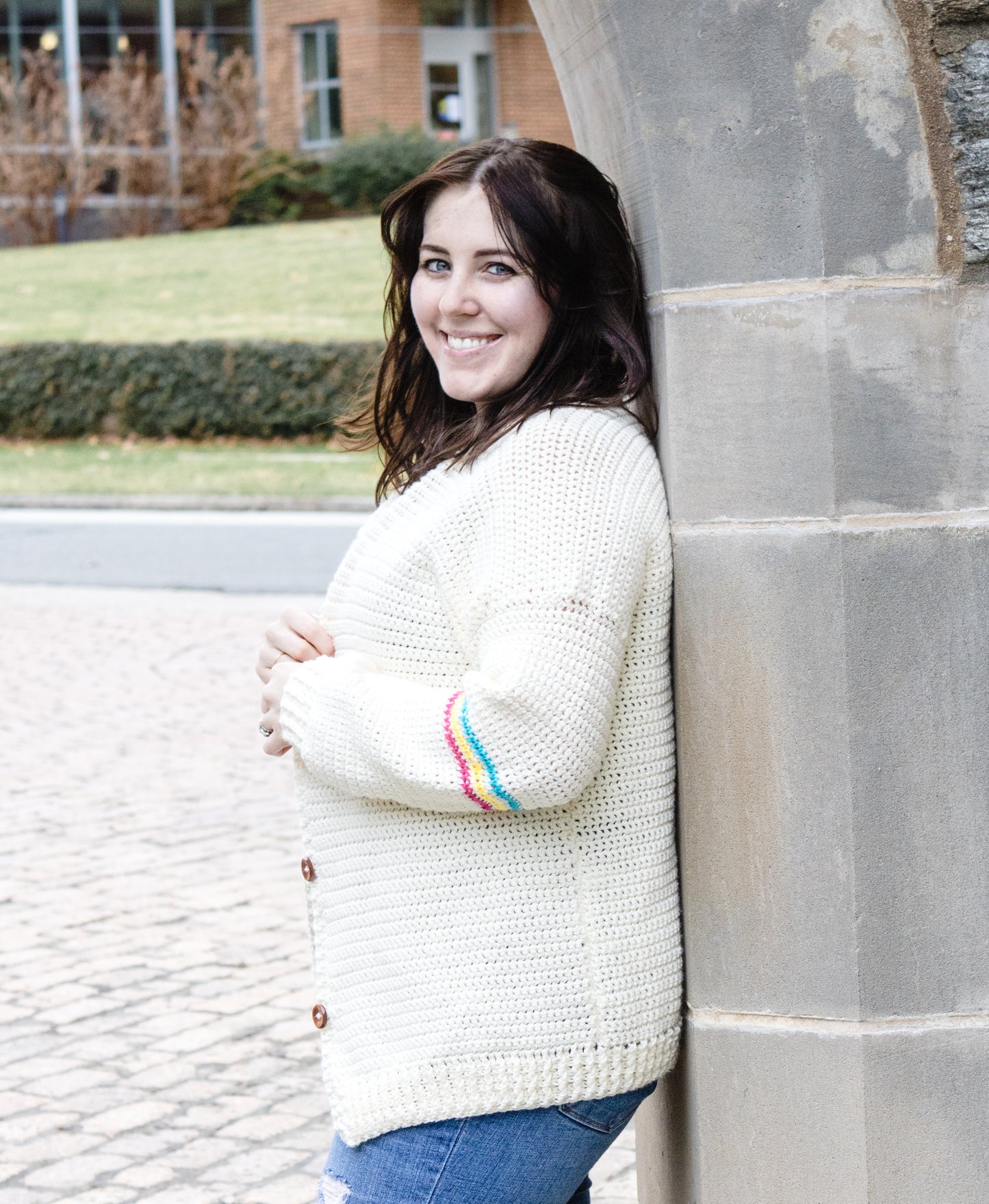 Happy Stripes Cardigan PDF Crochet Pattern by Jessica Herr