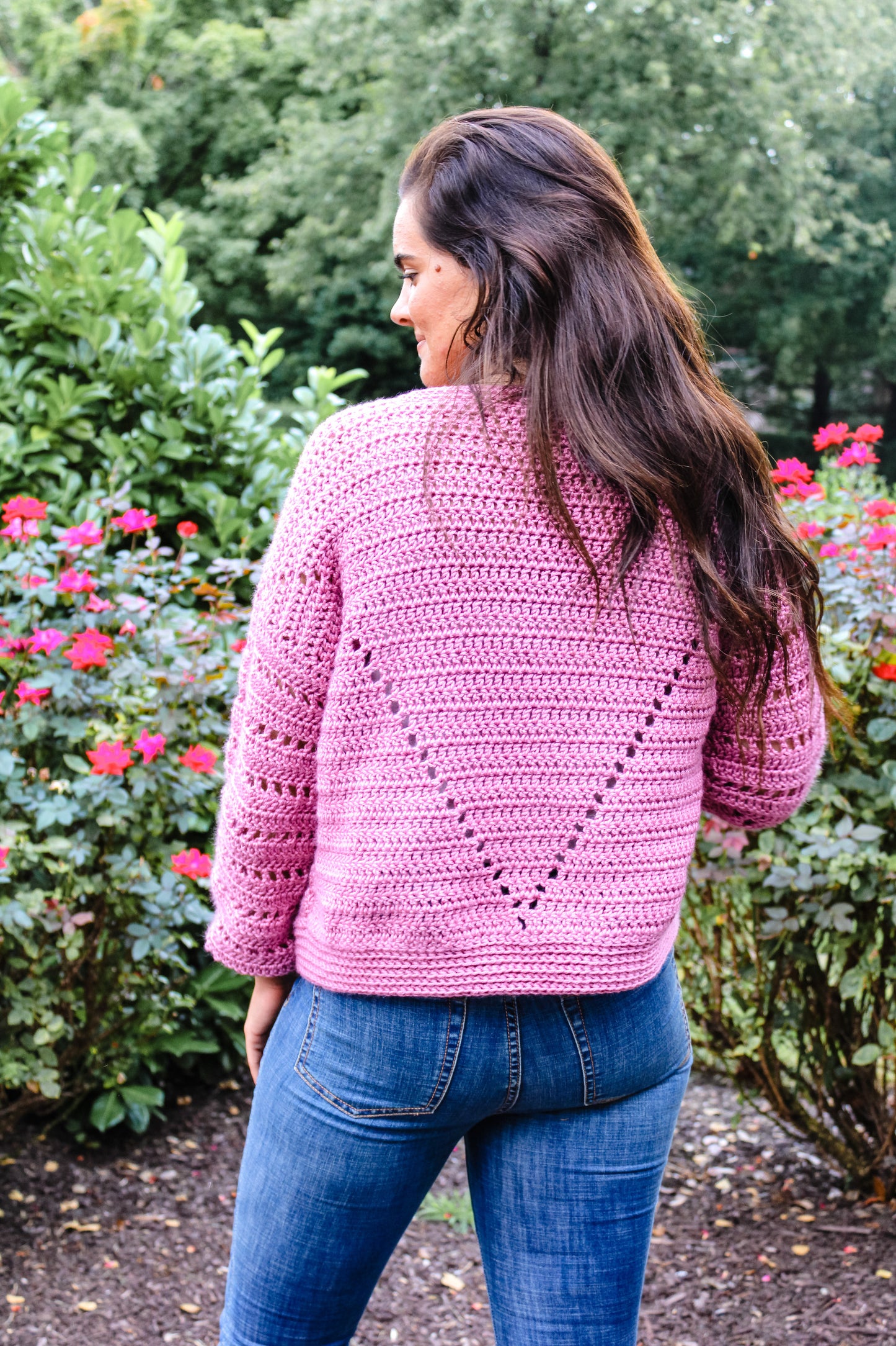 Pink Wine Cardigan PDF Crochet Pattern by Jessica Herr