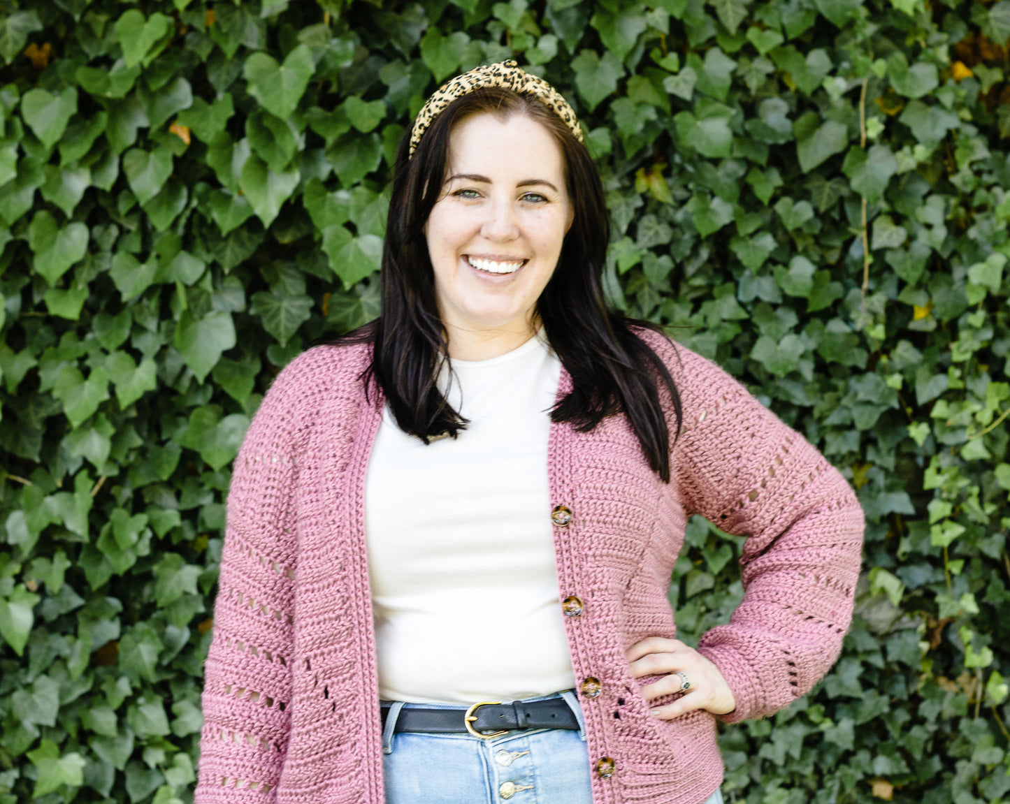 Pink Wine Cardigan PDF Crochet Pattern by Jessica Herr