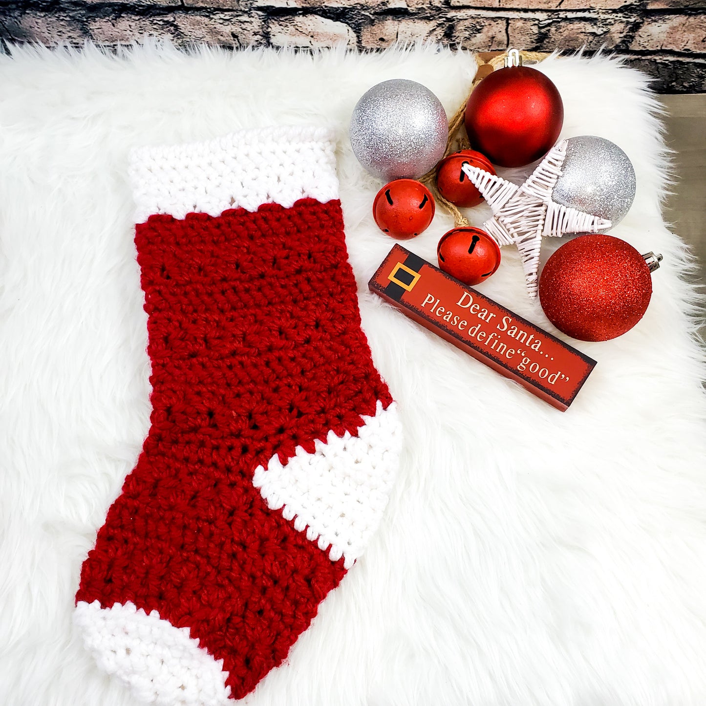 Taylor Christmas Stocking Crochet Pattern by Siobhan Kelley