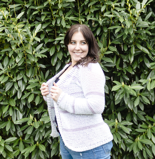 Stripe Into Spring Cardigan Crochet Pattern by Jessica Herr