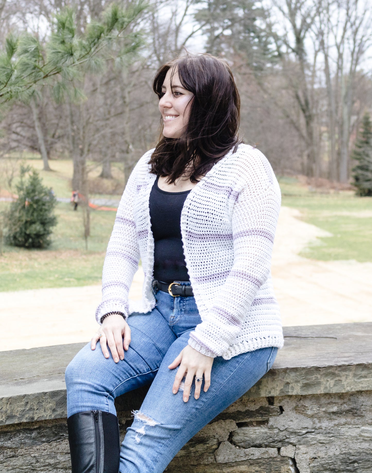 Stripe Into Spring Cardigan Crochet Pattern by Jessica Herr