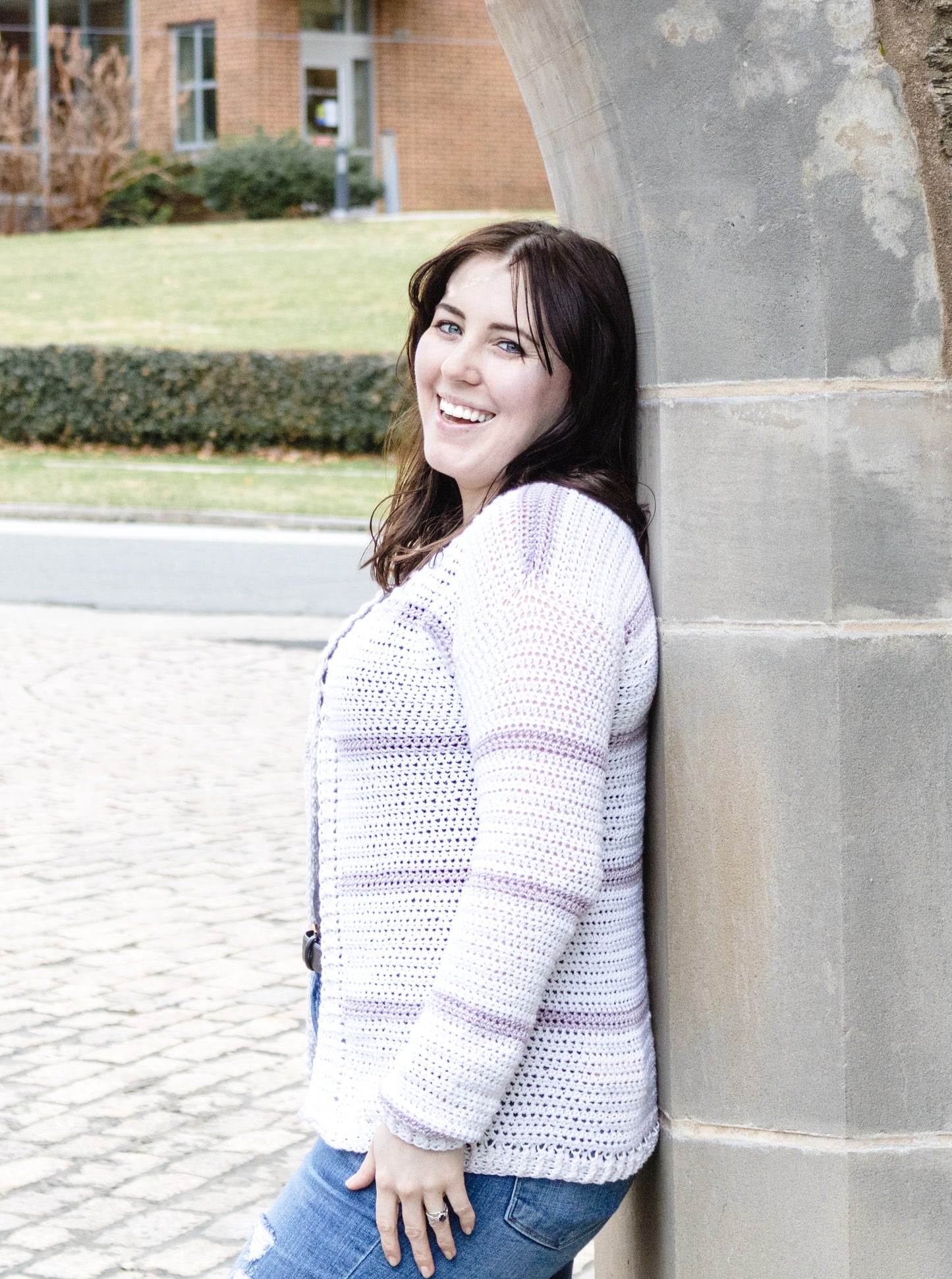 Stripe Into Spring Cardigan Crochet Pattern by Jessica Herr